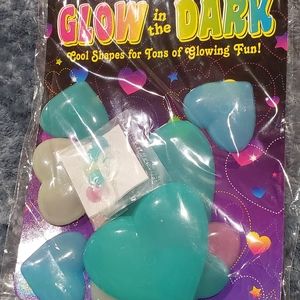 Lisa Frank Glow in the dark fluorescent hanging hearts
